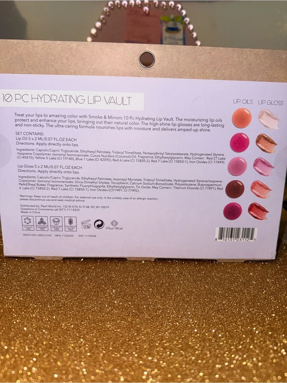 10pc Hydrating Lip Vault - Oils and Lip Glosses